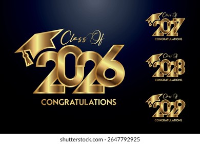Class of 2026 Text for graduation design, high school or college graduate