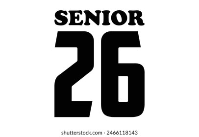 Class of 2026 typography design vector. Text for design, congratulation event, T-shirt, party, high school or college graduate. Editable class of 2026 typography design