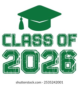 Classe de 2026 vetor de design tipográfico. Texto para design, evento de congratulação, camiseta, festa, ensino médio ou pós-graduação da faculdade. Classe editável de design tipográfico 2026