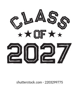 Class Of 2027 t shirt Design Vector, Vintage Class