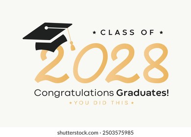 Clase de 2028. ¡Felicidades graduados! Graduación de la promoción 2028