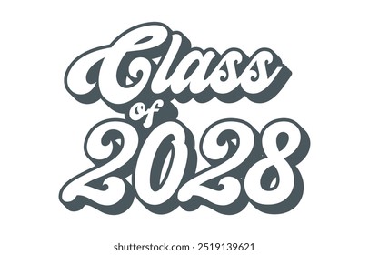Class of 2028 typography design vector