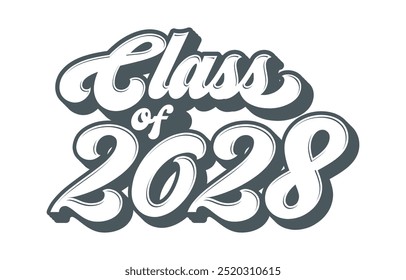 Typografie-Design-Vektor der Klasse 2028