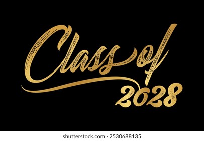 Classe de 2028 vetor de design tipográfico. Texto para design, evento de congratulação, camiseta, festa, ensino médio ou pós-graduação da faculdade. Classe editável de design tipográfico 2028