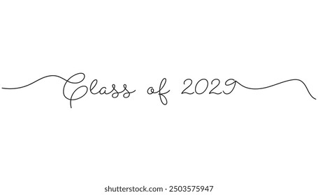 Class of 2029. Stylized calligraphic inscription Class of 2029 in one line.