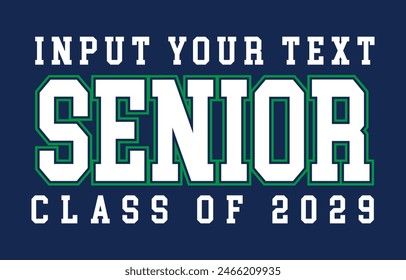 Class of 2029 typography design vector. Text for design, congratulation event, T-shirt, party, high school or college graduate. Editable class of 2029 typography	