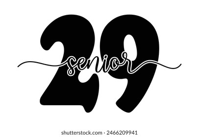Class of 2029 typography design vector. Text for design, congratulation event, T-shirt, party, high school or college graduate. Editable class of 2029 typography	