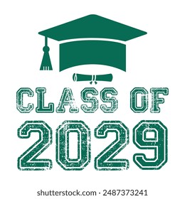 Class of 2029 typography design vector. Text for design, congratulation event, T-shirt, party, high school or college graduate. Editable class of 2029 typography design
