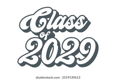 Class of 2029 typography design vector	