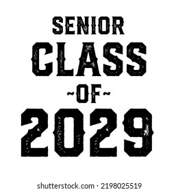 Class Of 2029 Vector, T shirt Design White Background 