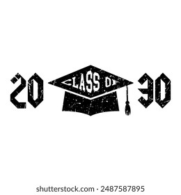 Class of 2030 Design, College T-Shirt Design druckbare Text-Vektorgrafik	