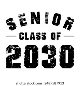 Class of 2030 design, College t-shirt design printable text vector	
