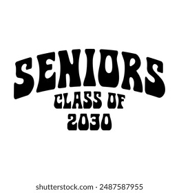Class of 2030 Design, College T-Shirt Design druckbare Text-Vektorgrafik	