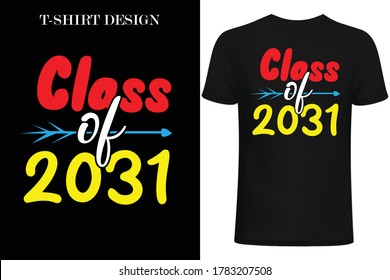 class of 2030 t-shirt . back to school. 1st day of school t-shirt design.