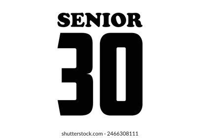 Class of 2030 typography design vector. Text for design, congratulation event, T-shirt, party, high school or college graduate. Editable class of 2030 typography design
