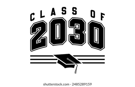 Class of 2030 typography design vector