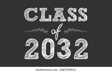 Class of 2032 typography design vector