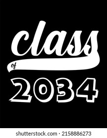 Klasse der Parteikarten 2034 auf schwarzem Hintergrund Herzlichen Glückwunsch