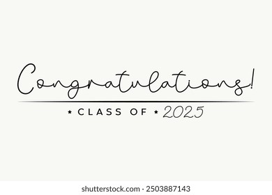 Class of 2050. Stylized calligraphic inscription Class of 2050. in one line.