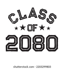 Class Of 2080 t shirt Design Vector, Vintage Class