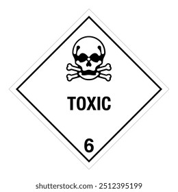 Clase 6 Etiqueta de materiales peligrosos HAZMAT Tóxico para el Transporte IATA