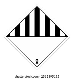 Class 9 Hazardous HAZMAT Material Label IATA Transportation Miscellaneous Dangerous Goods