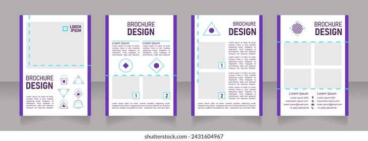 Class blank brochure design. Template set with copy space for text. Premade corporate reports collection. Editable 4 paper pages. Bahnschrift SemiLight, Bold SemiCondensed, Arial Regular fonts used
