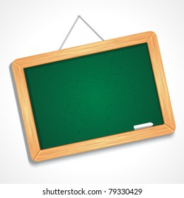 Class board with chalk vector background. Eps 10.