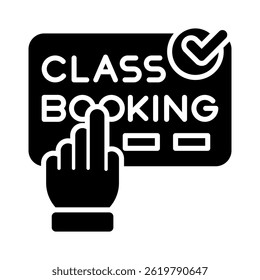 Class Booking Icon Element For Design