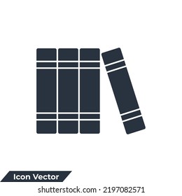 class books icon logo vector illustration. book symbol template for graphic and web design collection