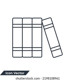 class books icon logo vector illustration. book symbol template for graphic and web design collection