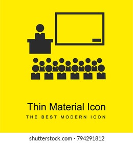 Class bright yellow material minimal icon or logo design