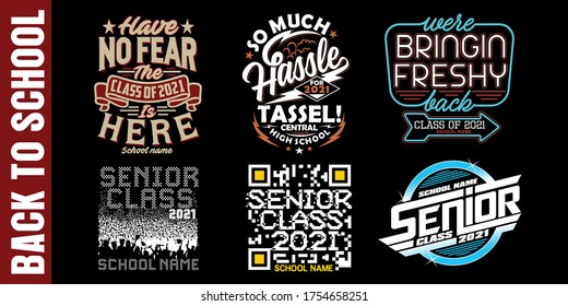 “senior class" was created with vector format. Can be used for digital printing and screen printing