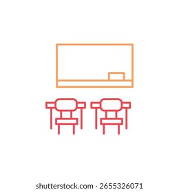 class decoration in outline icon