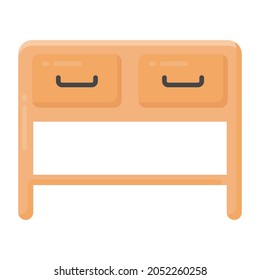 A class drawer table icon in modern style 