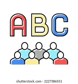 class english color icon vector. class english sign. isolated symbol illustration