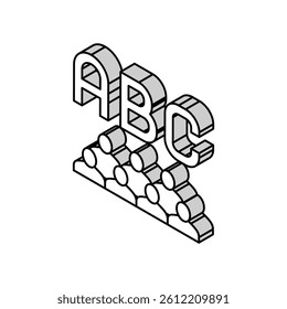 class english isometric icon vector. class english sign. isolated symbol illustration