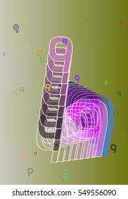 class experience of banner, Number 9 vector background into light overlap