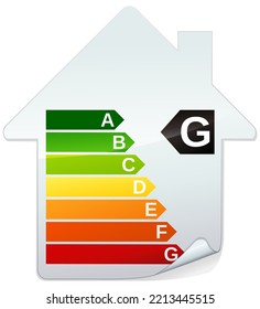 Class G building energy efficiency sticker (metal reflection)	
