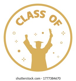 Class of Graduation Funny Artwork Graphic Print Graduation Hat icon