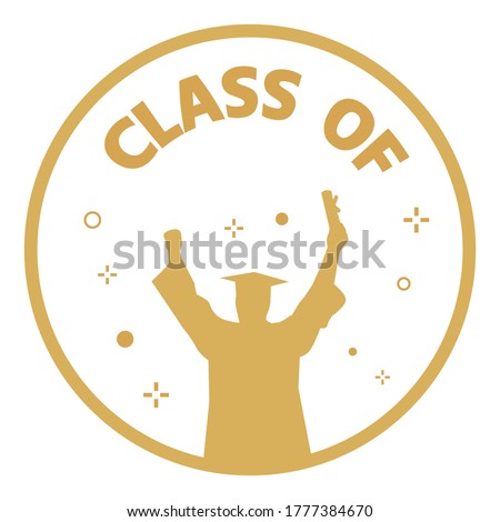 Class of Graduation Funny Artwork Graphic Print Graduation Hat icon