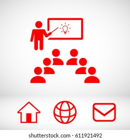 Class group, teacher icon stock vector illustration