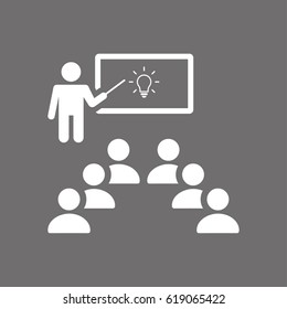 Class group, teacher icon stock vector illustration