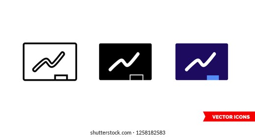 Class icon of 3 types: color, black and white, outline. Isolated vector sign symbol.