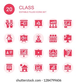 Class Icon Set Collection 20 Filled Stock Vector (Royalty Free ...