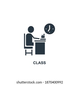 Class Icon Vector Illustration. Glyph solid style.