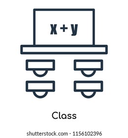 Class icon vector isolated on white background, Class transparent sign , thin symbols or lined elements in outline style