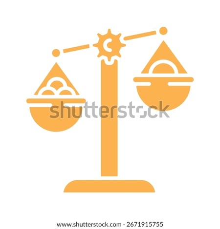 Class Imbalance color flat icon for digital and print projects.  Minimal clean icons for apps and websites. Modern simple icons for UI UX and branding