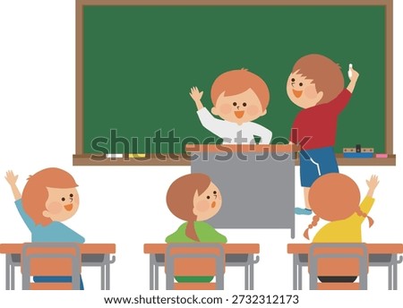 Class meeting: Students taking a lesson in a classroom