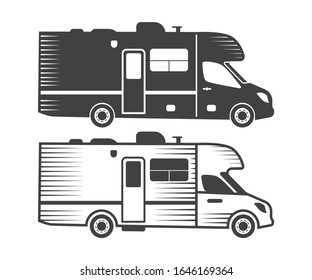 Class A Motor home Symbol Icon Vector Illustration